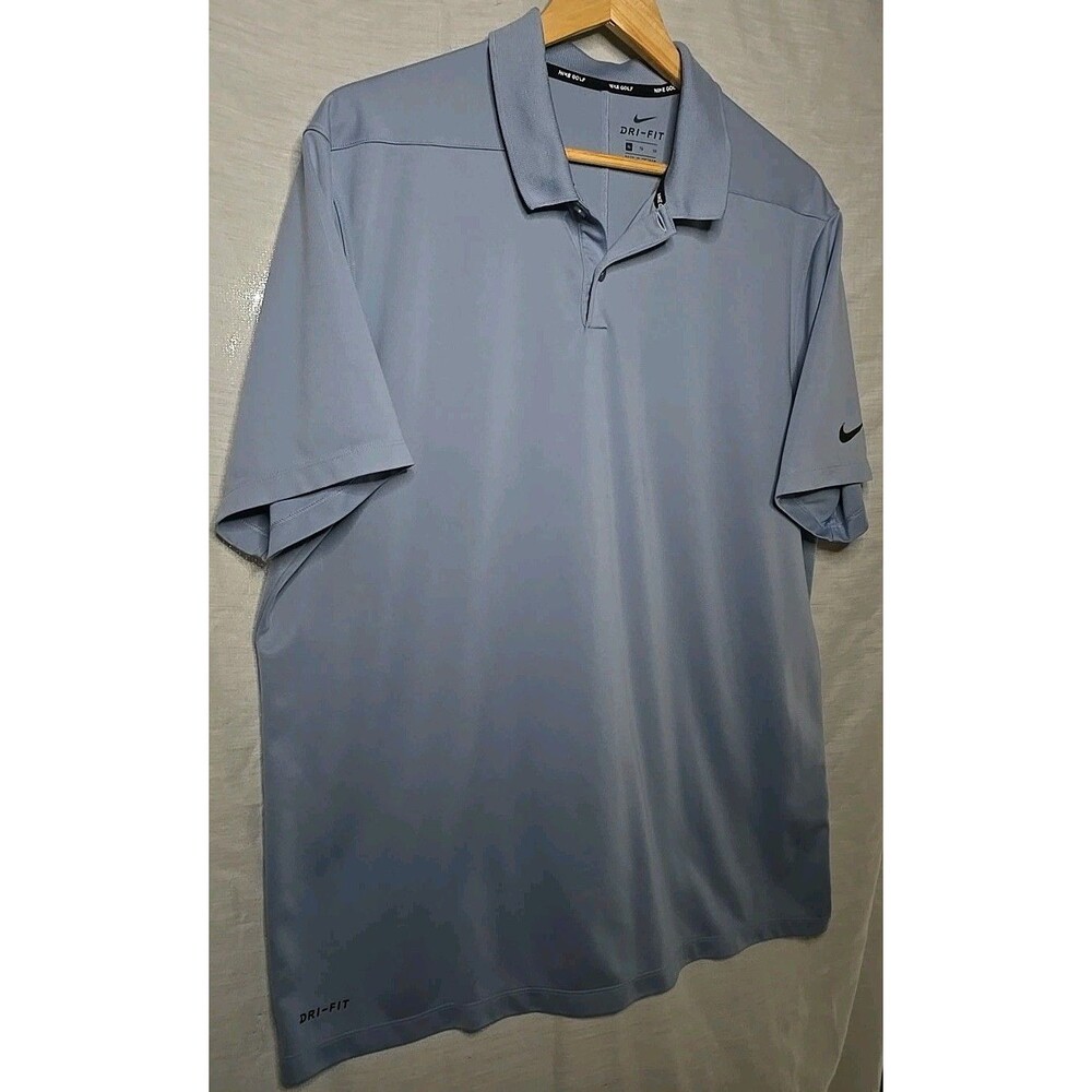 Nike Golf Dri-Fit Polo Shirt, Sz XL, Light Blue, Logo Recycled Polyester - Picture 3 of 9